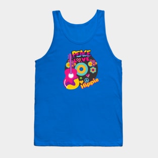 PEACE,LOVE AND HIPPIE Tank Top